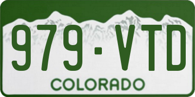 CO license plate 979VTD