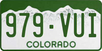 CO license plate 979VUI