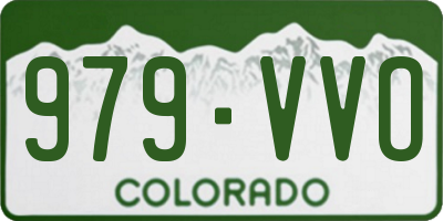CO license plate 979VVO
