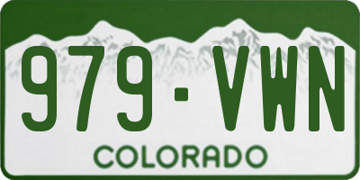 CO license plate 979VWN
