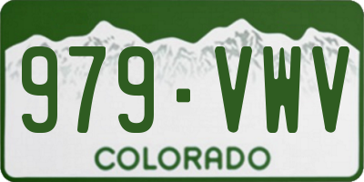 CO license plate 979VWV