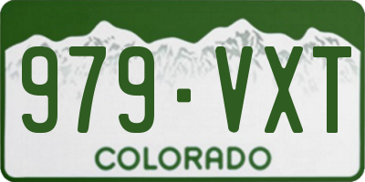 CO license plate 979VXT