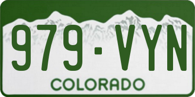 CO license plate 979VYN