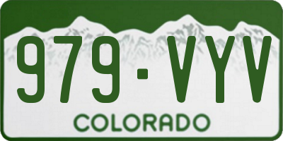 CO license plate 979VYV