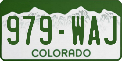CO license plate 979WAJ