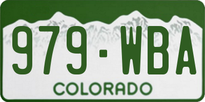 CO license plate 979WBA