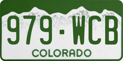 CO license plate 979WCB