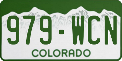 CO license plate 979WCN