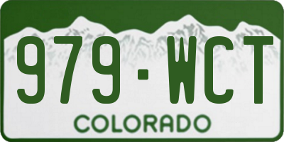 CO license plate 979WCT