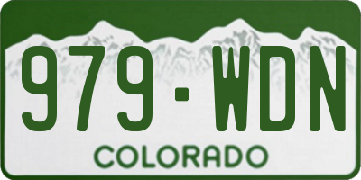 CO license plate 979WDN
