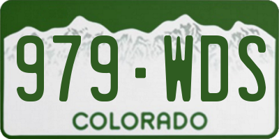CO license plate 979WDS