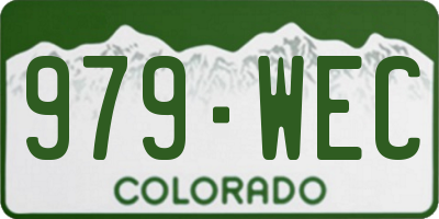 CO license plate 979WEC