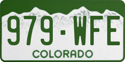 CO license plate 979WFE