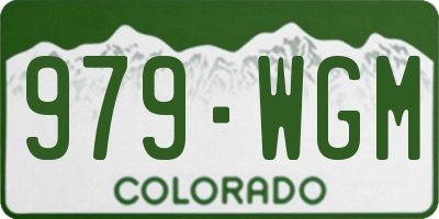 CO license plate 979WGM