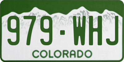 CO license plate 979WHJ