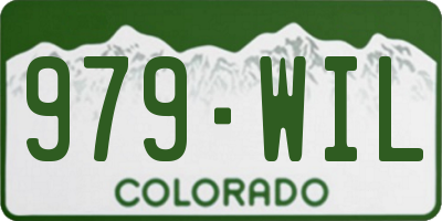 CO license plate 979WIL