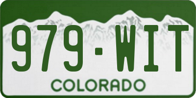 CO license plate 979WIT