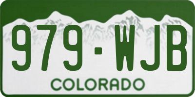 CO license plate 979WJB