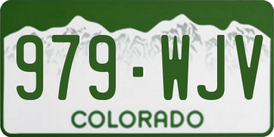 CO license plate 979WJV