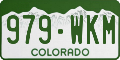 CO license plate 979WKM