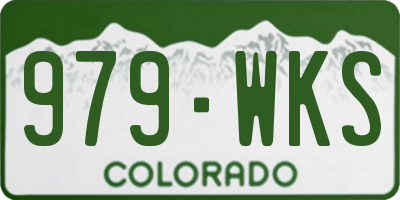 CO license plate 979WKS