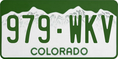 CO license plate 979WKV