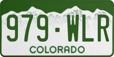 CO license plate 979WLR