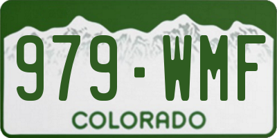 CO license plate 979WMF