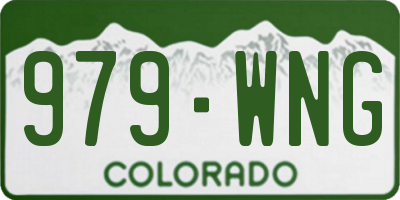 CO license plate 979WNG