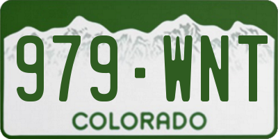 CO license plate 979WNT