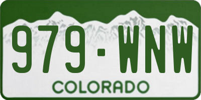 CO license plate 979WNW