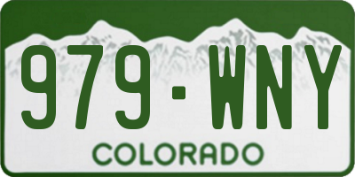 CO license plate 979WNY