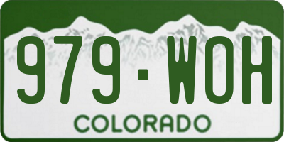 CO license plate 979WOH