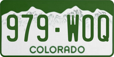 CO license plate 979WOQ