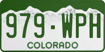 CO license plate 979WPH