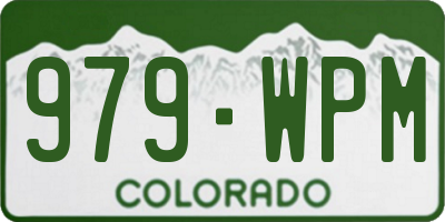 CO license plate 979WPM