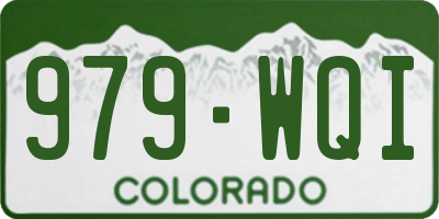 CO license plate 979WQI