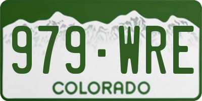 CO license plate 979WRE