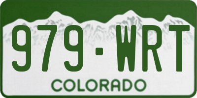 CO license plate 979WRT