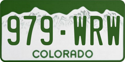 CO license plate 979WRW