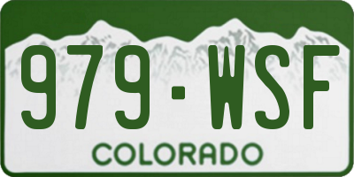 CO license plate 979WSF
