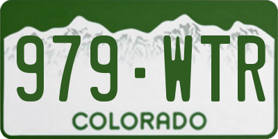 CO license plate 979WTR