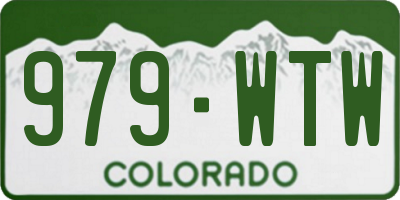 CO license plate 979WTW