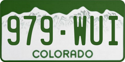 CO license plate 979WUI