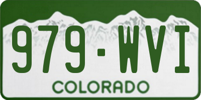 CO license plate 979WVI