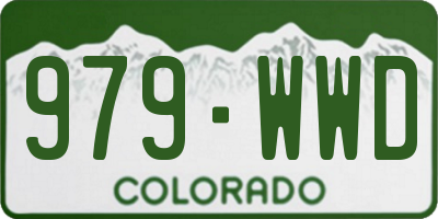 CO license plate 979WWD