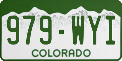 CO license plate 979WYI