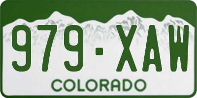 CO license plate 979XAW
