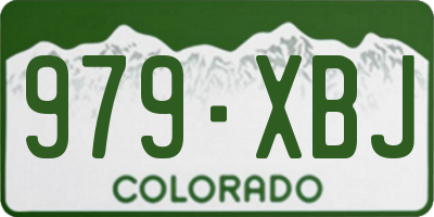 CO license plate 979XBJ