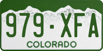 CO license plate 979XFA